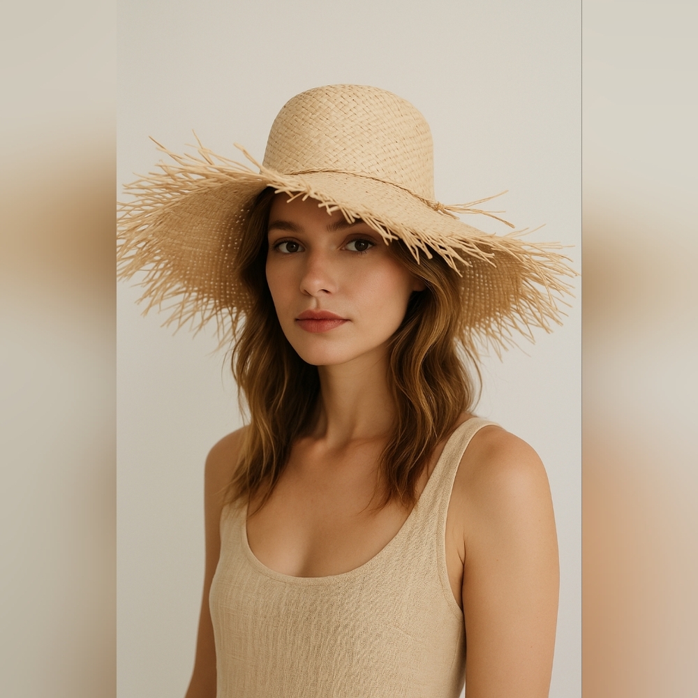 Stylish Tan Straw Hat for Women